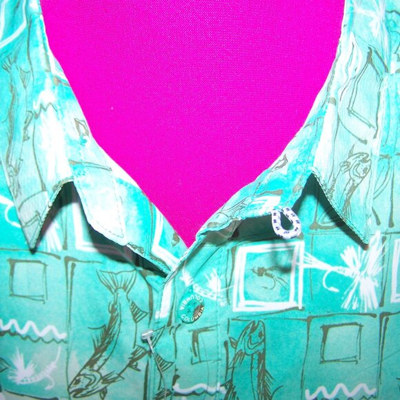 Columbia NWT Button Down Short Sleeve Fishing Shirt Sz M - Picture 7 of 9